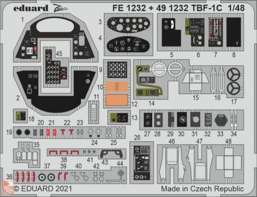 Eduard Accessories 1:48 TBF-1C, for ACADEMY