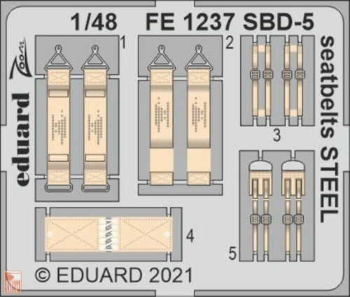 Eduard Accessories 1:48 SBD-5 seatbelts STEEL, for REVELL