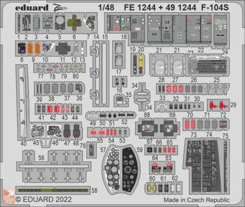 Eduard Accessories 1:48 F-104S for KINETIC