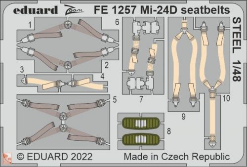 Eduard Accessories 1:48 Mi-24D seatbelts STEEL for TRUMPETER