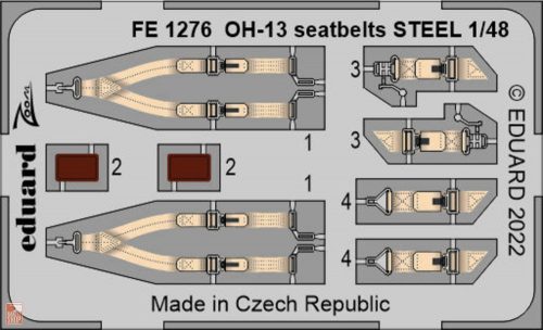 Eduard Accessories 1:48 OH-13 seatbelts STEEL 1/48