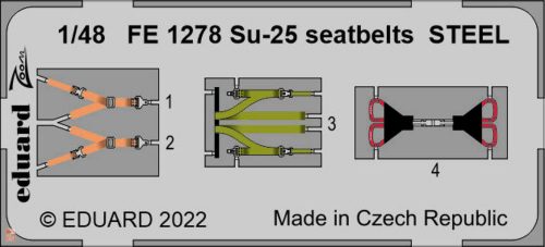 Eduard Accessories 1:48 Su-25 seatbelts STEEL 1/48