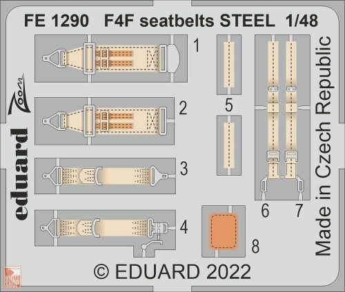 Eduard Accessories 1:48 F4F seatbelts STEEL