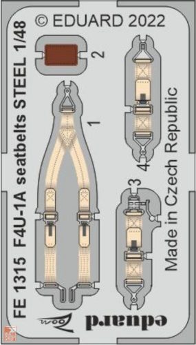 Eduard Accessories 1:48 F4U-1A seatbelts STEEL for HOBBY BOSS