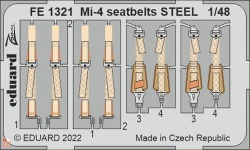 Eduard Accessories 1:48 Mi-4 seatbelts STEEL for TRUMPETER