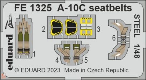 Eduard Accessories 1:48 A-10C seatbelts STEEL for HOBBY BOSS