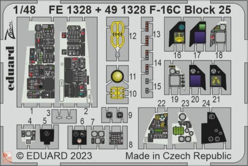 Eduard Accessories 1:48 F-16C Block 25 1/48 for KINETIC