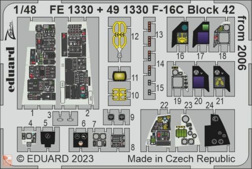 Eduard Accessories 1:48 F-16C Block 42 from 2006 1/48 for KINETIC