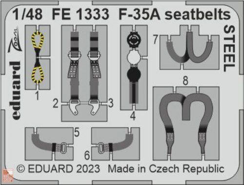 Eduard Accessories 1:48 F-35A seatbelts STEEL 1/48 for TAMIYA