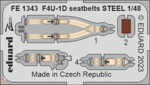 Eduard Accessories 1:48 F4U-1D seatbelts STEEL 1/48 HOBBY BOSS