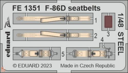 Eduard Accessories 1:48 F-86D seatbelts STEEL 48 REVELL