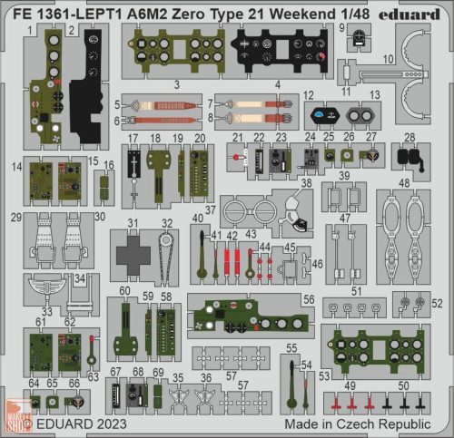 Eduard Accessories 1:48 A6M2 Zero Type 21 Weekend 1/48 EDUARD