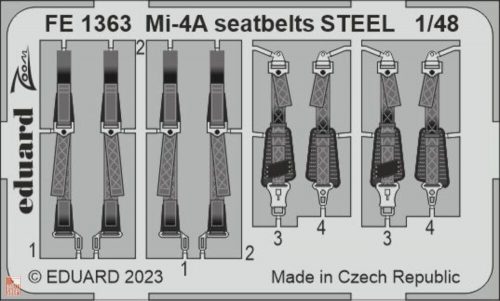 Eduard Accessories 1:48 Mi-4A seatbelts STEEL 1/48 TRUMPETER