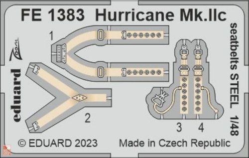 Eduard Accessories 1:48 Hurricane Mk.IIc seatbelts STEEL 1/48 ARMA HOBBY