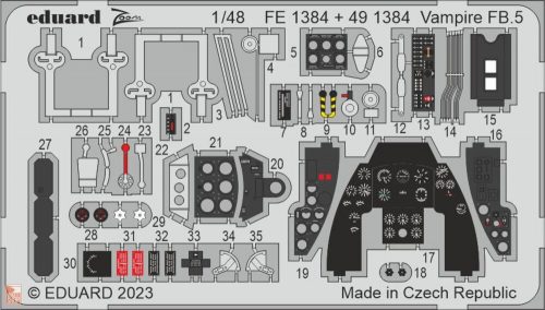 Eduard Accessories 1:48 Vampire FB.5 1/48 AIRFIX