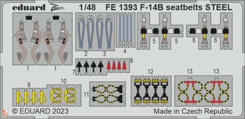 Eduard Accessories 1:48 F-14B seatbelts STEEL 1/48 GREAT WALL HOBBY