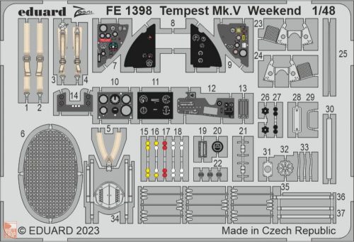 Eduard Accessories 1:48 Tempest Mk.V Weekend 1/48 EDUARD