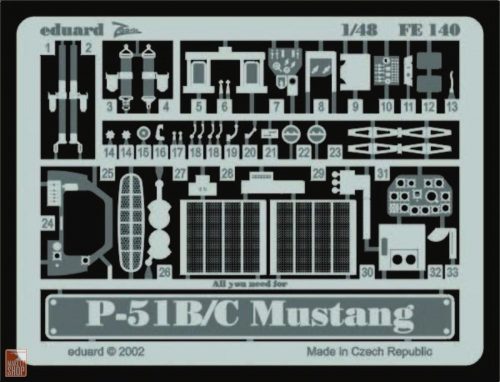 Eduard Accessories 1:48 P-51B/C Mustang