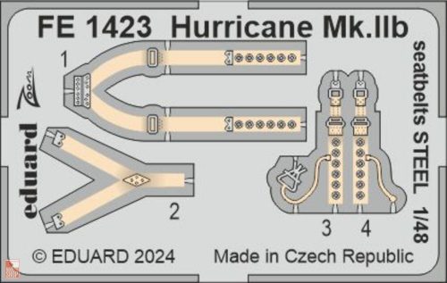 Eduard Accessories 1:48 Hurricane Mk.IIb seatbelts STEEL 1/48 ARMA HOBBY