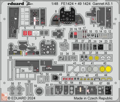 Eduard Accessories 1:48 Gannet AS.1 1/48 AIRFIX