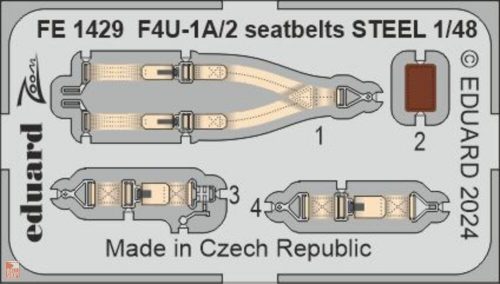 Eduard Accessories 1:48 F4U-1A/2 seatbelts STEEL 1/48 MAGIC FACTORY