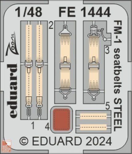 Eduard Accessories 1:48 FM-1 seatbelts STEEL   TAMIYA