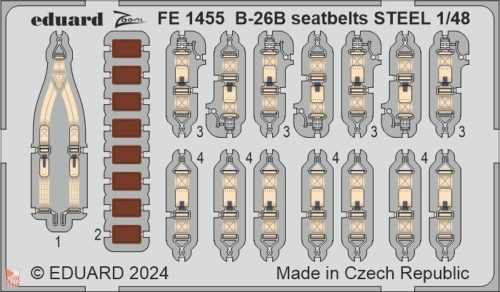 Eduard Accessories 1:48 B-26B Marauder seatbelts STEEL  ICM