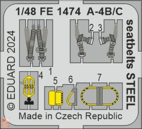 Eduard Accessories 1:48 A-4B/C seatbelts STEEL