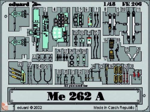 Eduard Accessories 1:48 Me 262 A-2