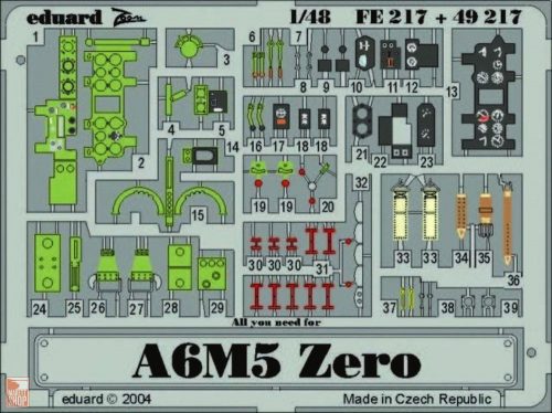 Eduard Accessories 1:48 A6M5 Zero