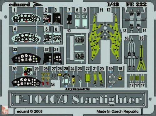 Eduard Accessories 1:48 F-104C/J Starfighter