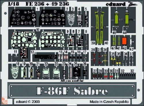 Eduard Accessories 1:48 F-86F Sabre