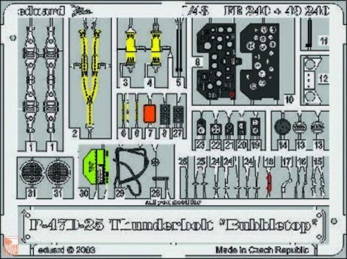 Eduard Accessories 1:48 P-47D-25 Thunderbolt Bubbletop