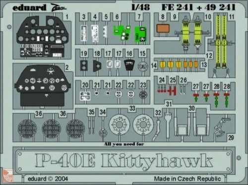 Eduard Accessories 1:48 P-40E Kittyhawk