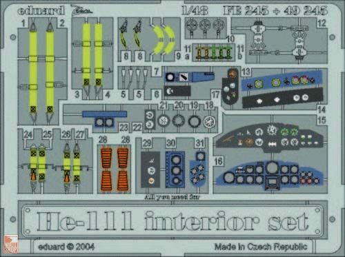 Eduard Accessories 1:48 Heinkel He 111, Interior set