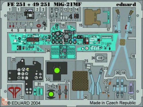 Eduard Accessories 1:48 MiG-21MF