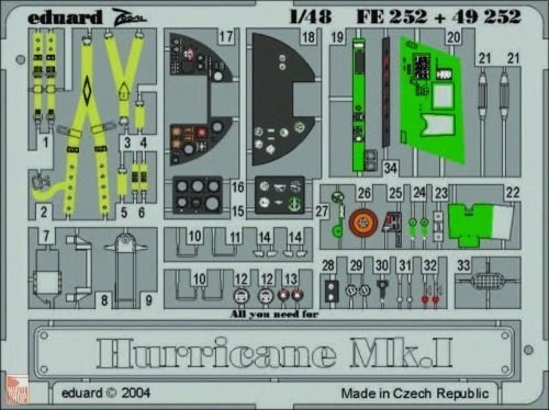 Eduard Accessories 1:48 Hurricane Mk.I