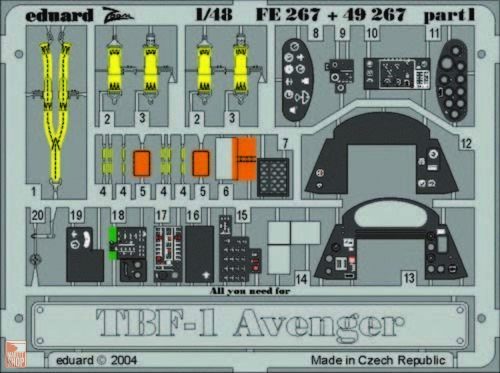 Eduard Accessories 1:48 TBF-1 Avenger