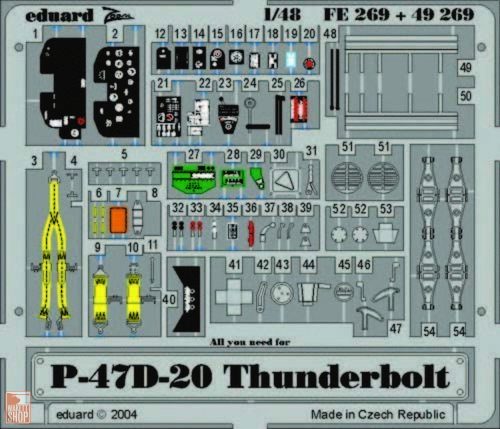 Eduard Accessories 1:48 P-47D-20 Thunderbolt