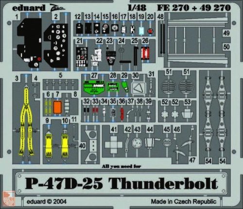 Eduard Accessories 1:48 P-47D-25 Thunderbolt