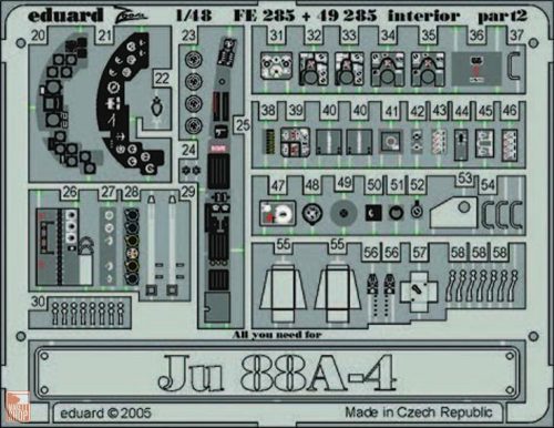 Eduard Accessories 1:48 Ju 88A-4 interior