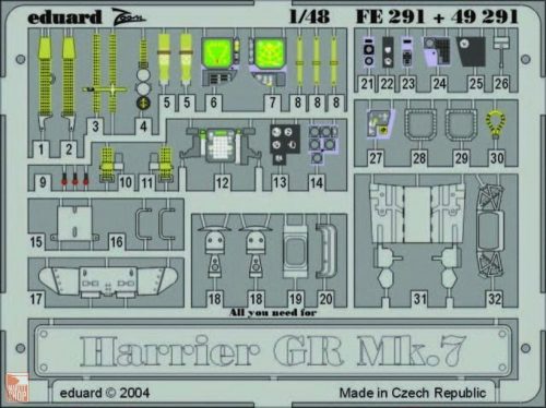 Eduard Accessories 1:48 Harrier GR Mk.7