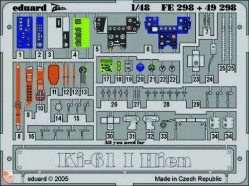 Eduard Accessories 1:48 Ki-61 l Hien