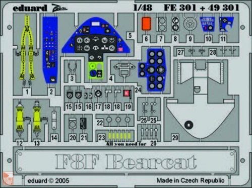 Eduard Accessories 1:48 F8F Bearcat