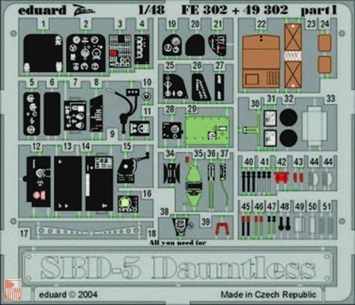 Eduard Accessories 1:48 SBD-5 Dauntless
