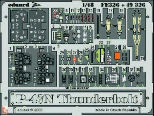 Eduard Accessories 1:48 P-47N Thunderbolt Für Academy Bausatz