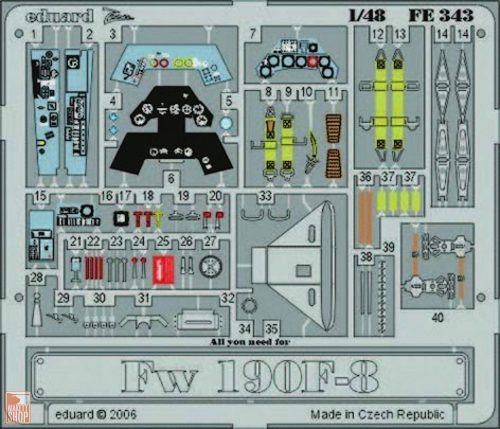 Eduard Accessories 1:48 Fw 190F-8 Für Tamiya Bausatz