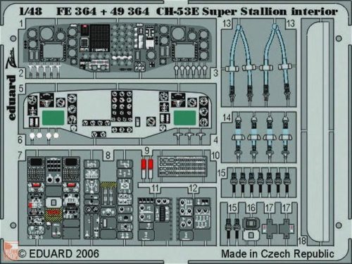 Eduard Accessories 1:48 CH-53E Super Stallion interior für Academy/MRC-Bausatz