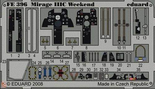 Eduard Accessories 1:48 Mirage IIIC Weekend für Eduard Bausatz