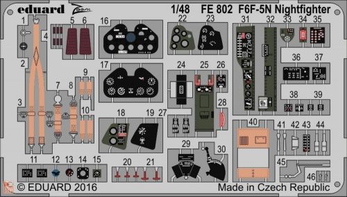 Eduard Accessories 1:48 F6F-5N Nightfighter for Eduard